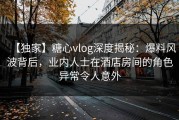【独家】糖心vlog深度揭秘：爆料风波背后，业内人士在酒店房间的角色异常令人意外