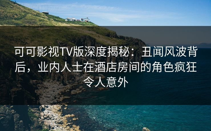 可可影视TV版深度揭秘：丑闻风波背后，业内人士在酒店房间的角色疯狂令人意外